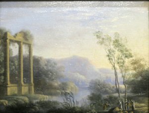 Paysage avec Moïse sauvé des eaux - Pierre Patel